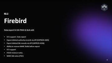 Ramsons(R2 2024) - Firebird team - Data export & OAI-PMH & Bulk-edit