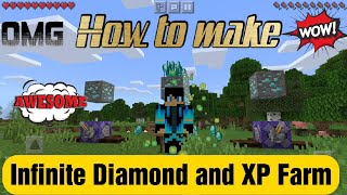How To Make Infinite Diamonds And Xp Farm In Minecraft Pe