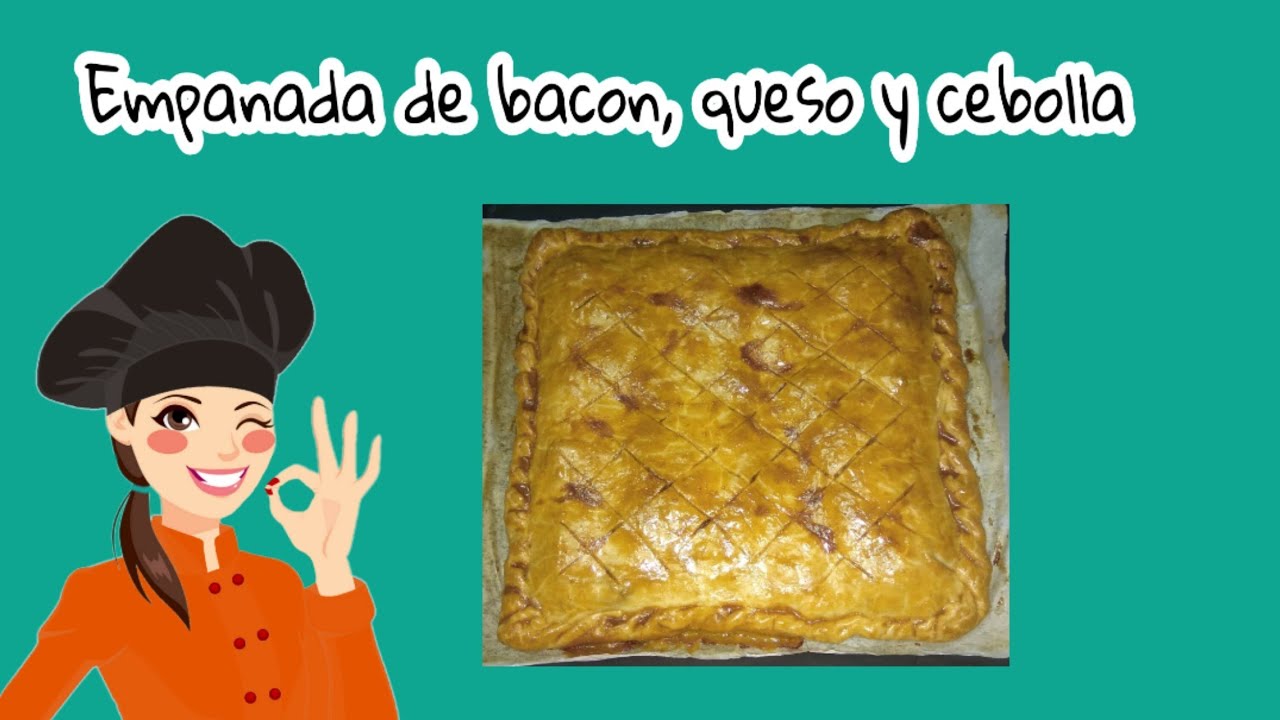 Empanada de bacon, queso y cebolla caramelizada.😋