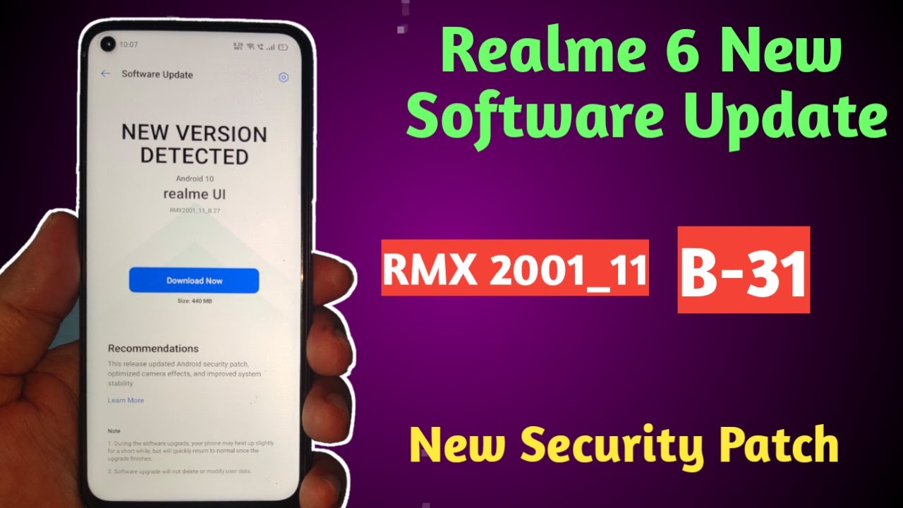 Realme 6 New Software Update RMX2001-11_B.31 | May 2nd Update 2020 | Latest Security Patch,