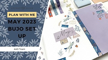 May 2023 PLAN WITH ME | Travel Themed Monthly Bullet Journal Set Up