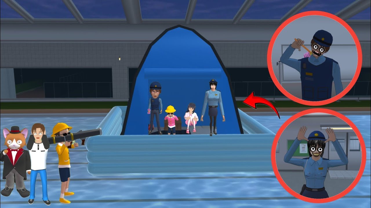 Mio Cecep Di Bawa Ke Markas Hantu Polisi Koban Di Sekolah Yuta Panik Sakura School Simulator