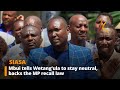 Mbui Tells Wetang Ula To Stay Neutral Backs The MP Recall Law Mbui Tells Wetang Ula To Stay Neutral Backs The MP Recall Law
