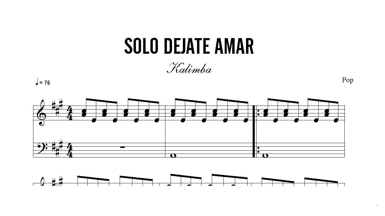 Partitura Kalimba Solo Dejate Amar Clases de Produccion de Partituras Akkorde Chordify Partitura Kalimba Solo Dejate Amar Clases de Produccion de Partituras Akkorde Chordify