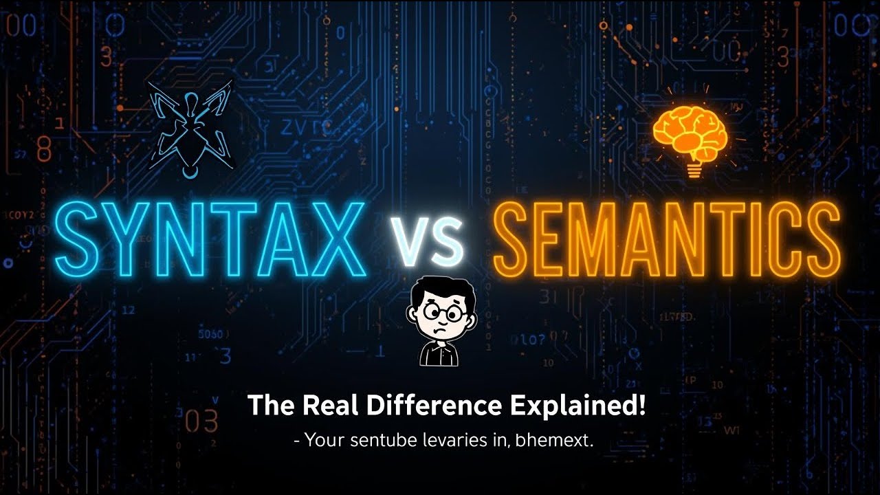 الحلقه السادسه | الفرق بين Syntax و Semantic في البرمجة - YouTube