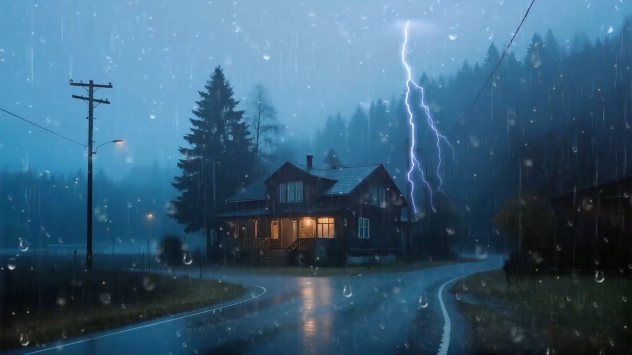 Lluvia y Truenos Poderosos – El Mejor Sonido para Dormir Rápido Toda la ...