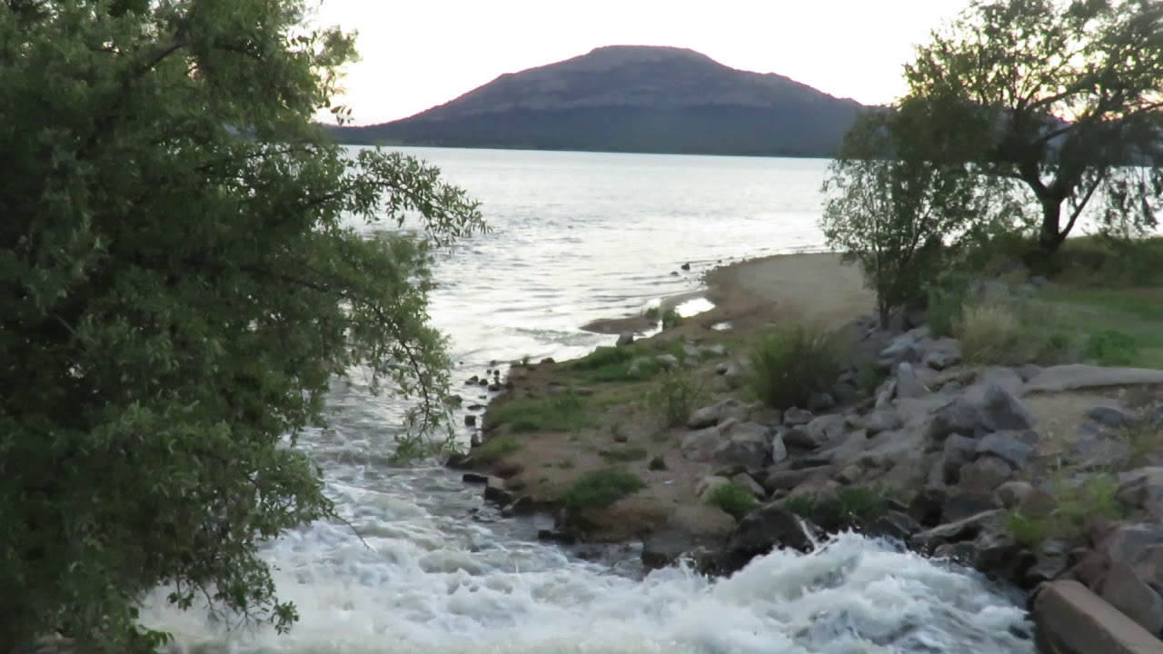Water rushing into Lake Lawtonka in Oklahoma ! YouTube