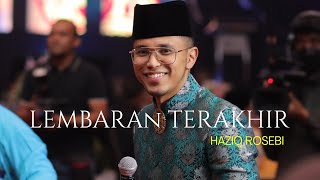 LEMBARAN TERAKHIR - Cover by Haziq Rosebi (Original Allahyarham Datuk Ahmad Jais)