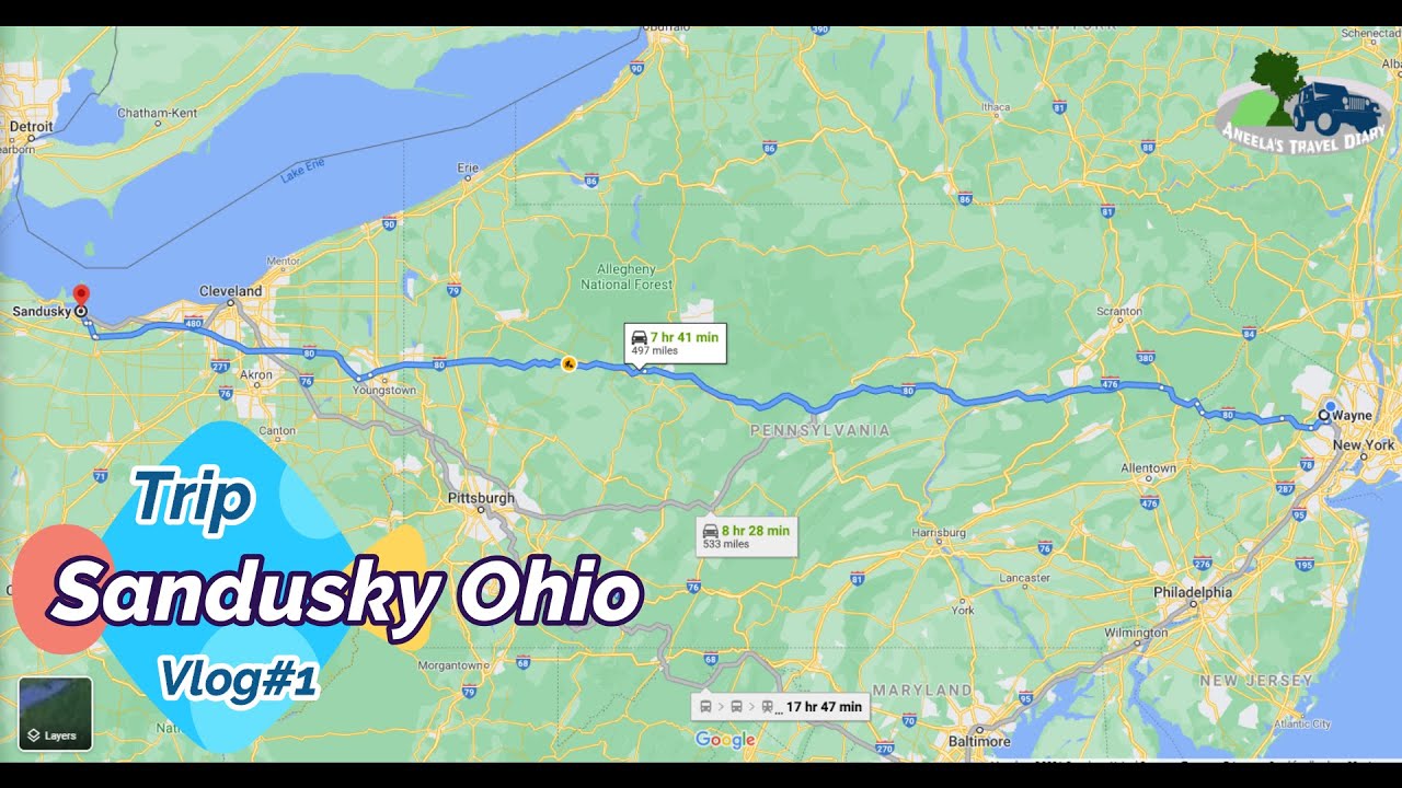 Trip to Sandusky Ohio Vlog1 Travel from Wayne NJ to Hampton Inn