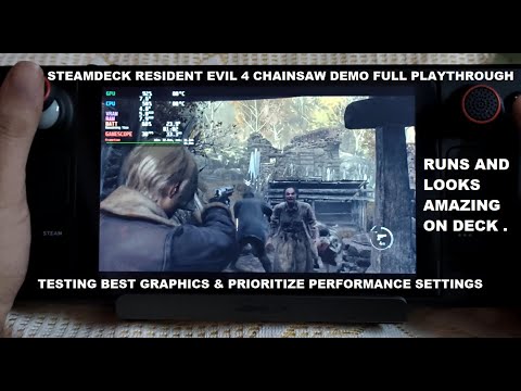 Steam Deck Resident Evil 4 Chainsaw Demo Gameplay Steam OS | Balanced & Performance Settings Tested