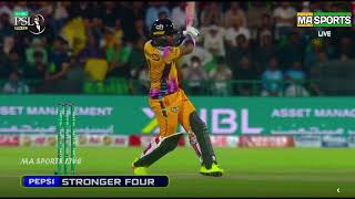 M Ali loss ball 6 ball pa 5 fours zalmi best batting ✌️✌️