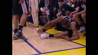 ZAZA PACHULIA HITS KAWAI LEONARD AND HE SPRAINS ... 