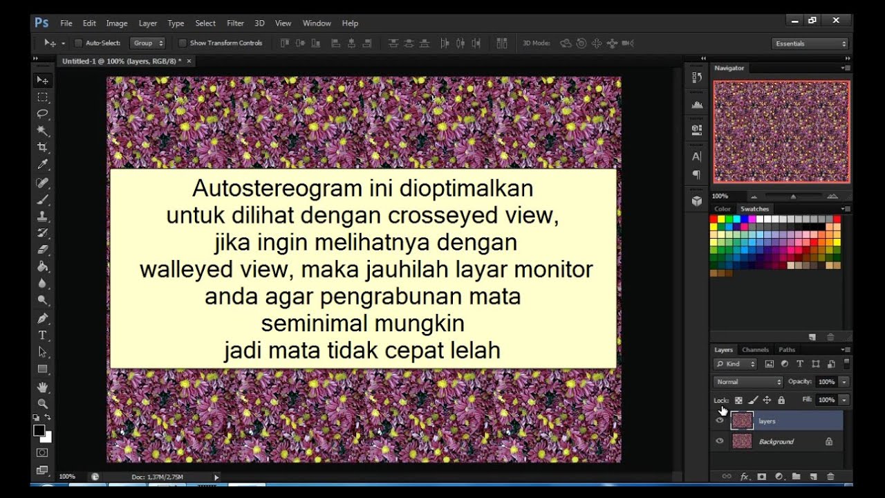 Cara Membuat Autostereogram Dengan Photoshop YouTube