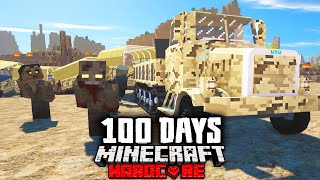 We Survived 100 Days in a Convoy in a Zombie Apocalypse Hardcore Minecraft