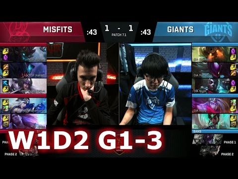 Misfits vs GIANTS | Game 3 S7 EU LCS Spring 2017 Week 1 Day 2 | MSF vs GIA G3 W1D2