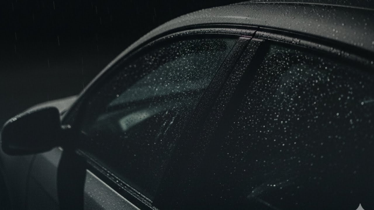 Soft Rain Heard Inside a Parked Car — 10 Hours for Sleep