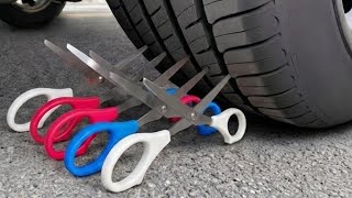 أفضل تجربة سيارة ضد المقصات |سحق الأشياءالمقرمشة والناعمة بالسيارة