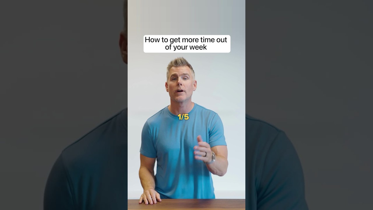 How do you maximize the time you get out of your week?