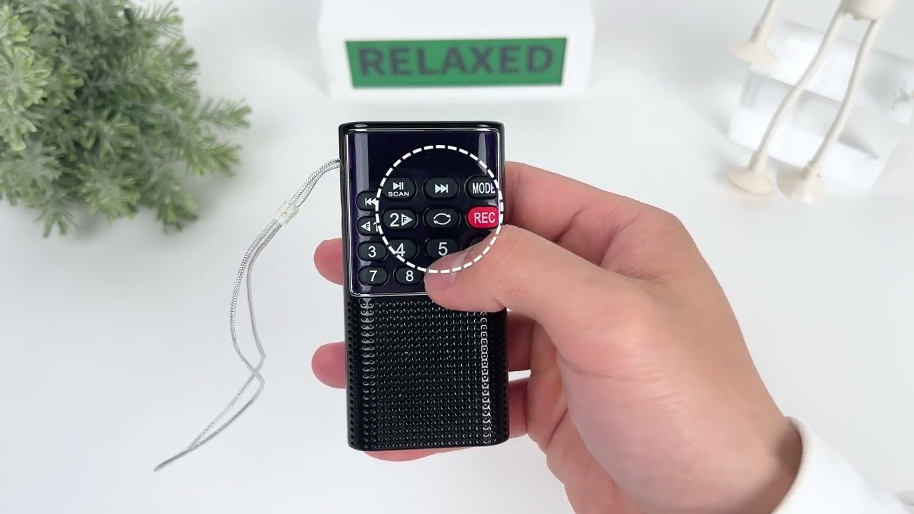 PRUNUS J-328 Mini Pocket FM Walkman Radio, SD Card Player, Rechargeable Battery, Recorder