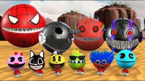 Best Pacman vs Robot Monsters Compilation | Pacman vs Shredder Robot & Rolling Robot Monsters