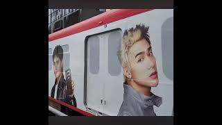 LRT 1 red rookie arrived in Fpj station with adwrap #trainspotting #mrt3