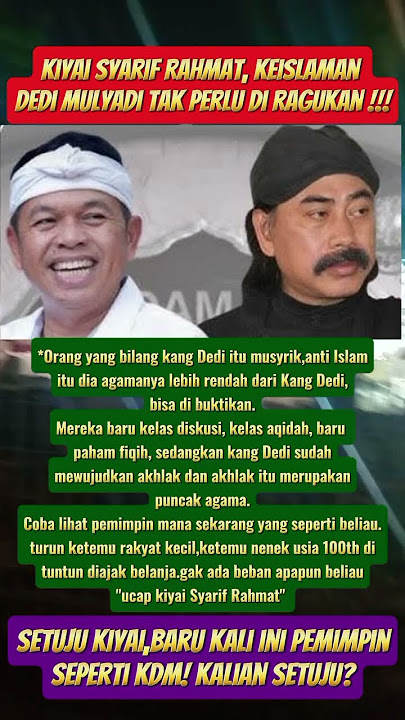 KDM di dukung kh Syarif Rahmat #kdm #dedimulyadi #bapakaing #jabaristimewa
