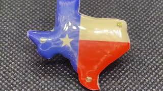 Texas Flashing Body Light Lapel Pins