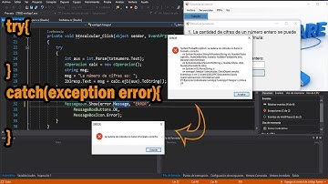 c# - Try catch funcionamiento básico