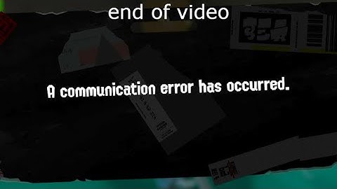 playing splatoon 3 but if a communication error happens the video ends