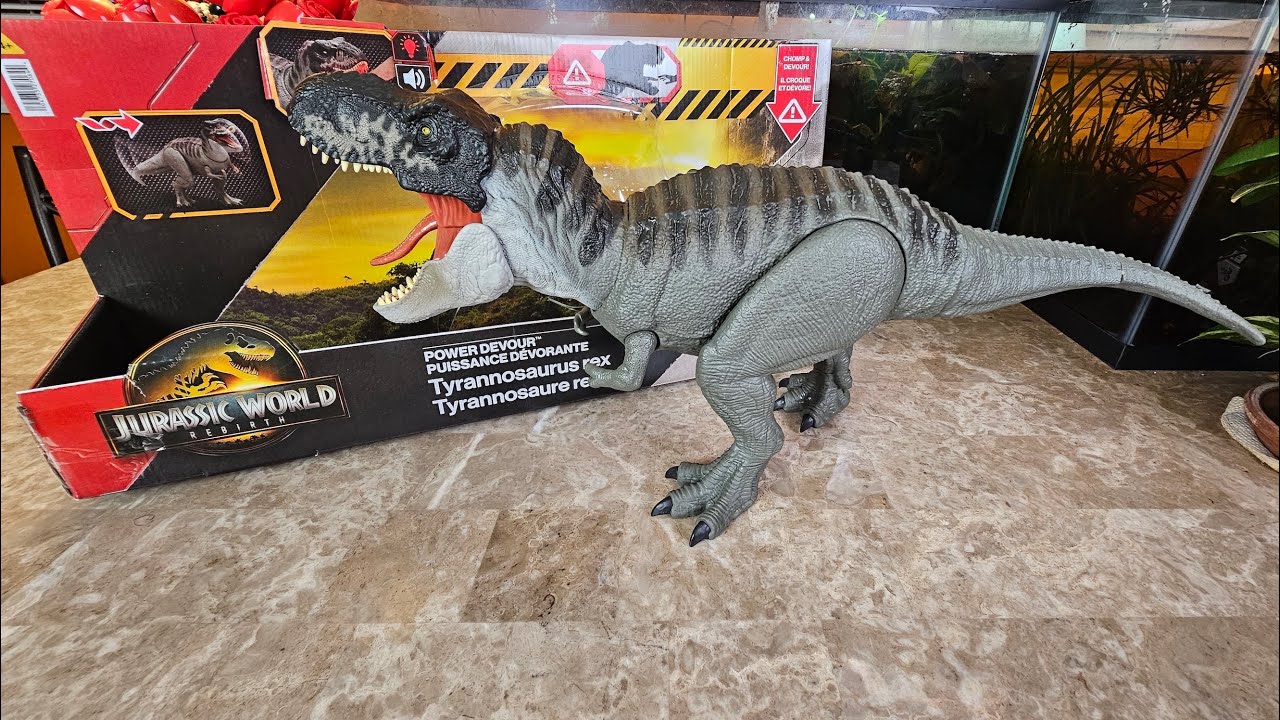 Mattel Jurassic World Rebirth Power Devour Tyrannosaurus Rex Unboxing and Review