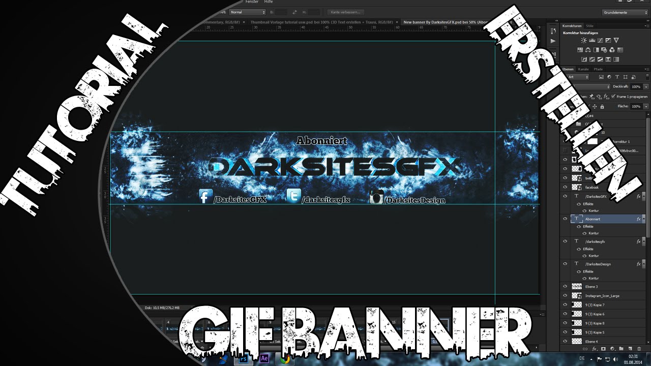 Animierte Banner Gif Banner Erstellen Tutorial German 14 By Darksitesgfx Youtube