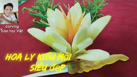 fruit carving//Cách cắt tỉa hoa quả**/hướng dẫn tỉa hoa ly kiểu mới /nghệ thuật cắt tỉa hoa