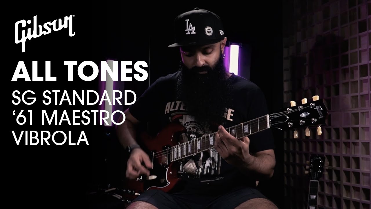 GIBSON SG STANDARD '61 MAESTRO VIBROLA - ALL TONES DEMO - YouTube