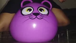 Bouncing And Riding On A Big Pink Cat Hopper Ball Again