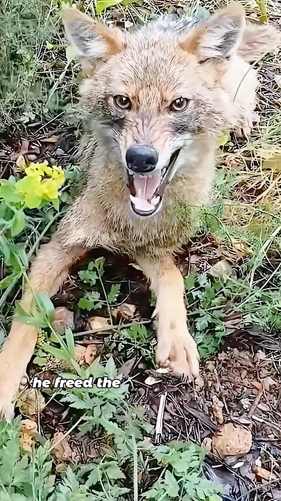 Download lagu A man found an injured coyote stuck in a car on the side of the road.#coyote#animals #rescue