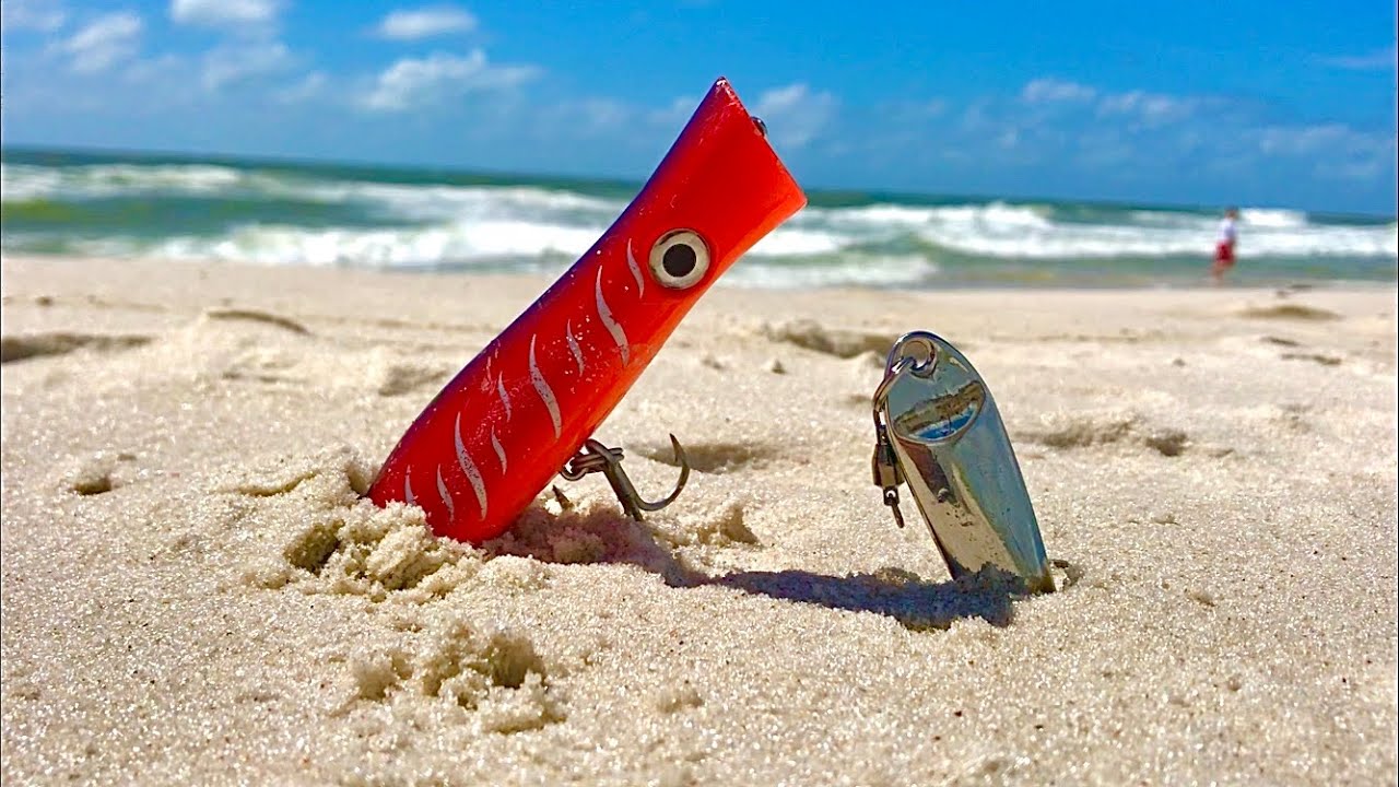 Topwater Popper Surf Fishing (So Many FISH!!) YouTube