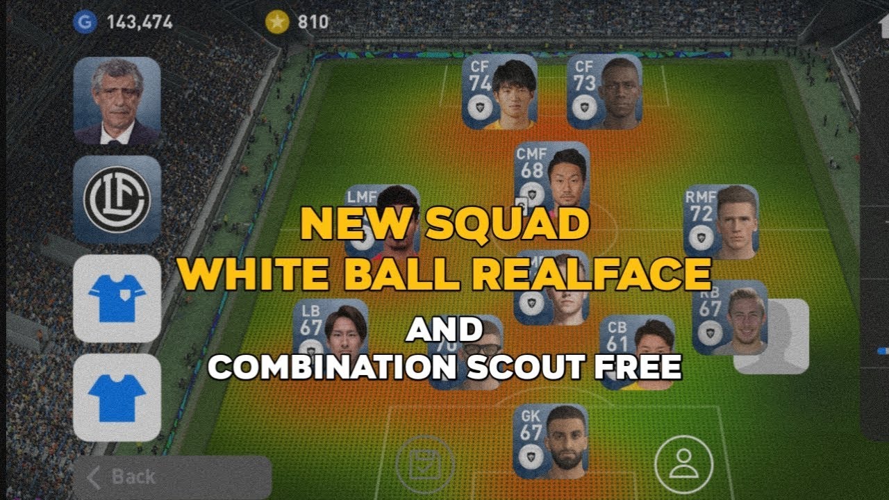 Squad white ball real face  | PES 2019 MOBILE