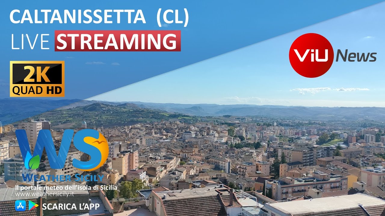 🔴 Caltanissetta live webcam - Panoramica SUD