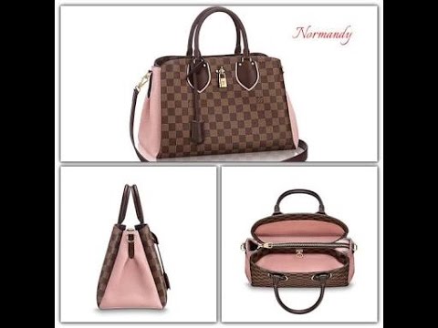 LOUIS VUITTON Cuir Taurillon Damier Ebene Normandy Magnolia 189421