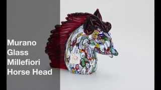 Murano Glass Millefiori Horse Head | www.GlassOfVenice.com