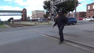 #5097 CSX D765-24 Loaded Double Stack trash train with a awesome crew