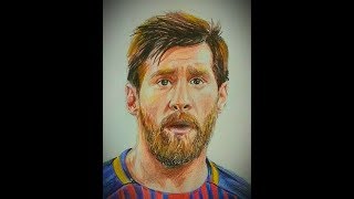Lionel messi portrait in timelapse ...