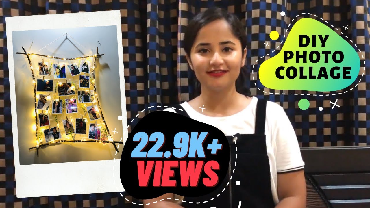 DIY Photo Collage Wall hanging frame YouTube