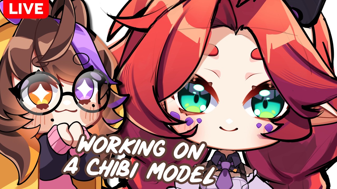 🔴 Working on my Friends Vtuber Chibi  Model