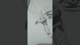sung jin woo eye and shadow monarc sword drawing #drawing #anime #sololeveling