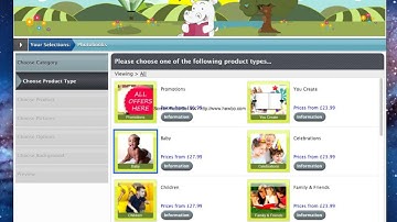 Choosing a photobook product in Smiley Hippo