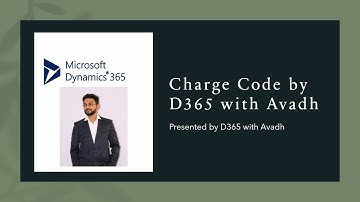 #D365 Manual #Charge Codes -#dynamics365 #d365fo #microsoftdynamics365 #microsoft 