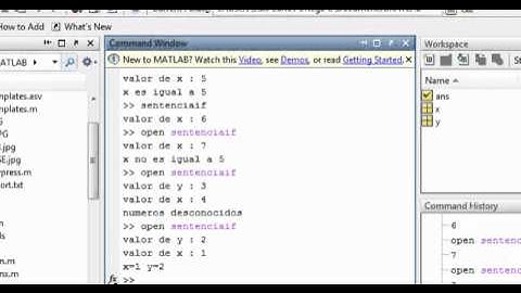 tutorial matlab 3 español operadores logicos sentencias if while ORTEGA
