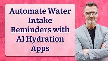 Automate Water Intake Reminders with AI Hydration Apps