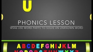 “Use word parts to solve an unknown word” (3rd grade WSA 6 Fountas & Pinnell)